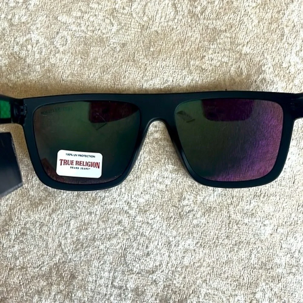 Brand New True Religion Mirrored Square Mens Sport Sunglasses Matte Black